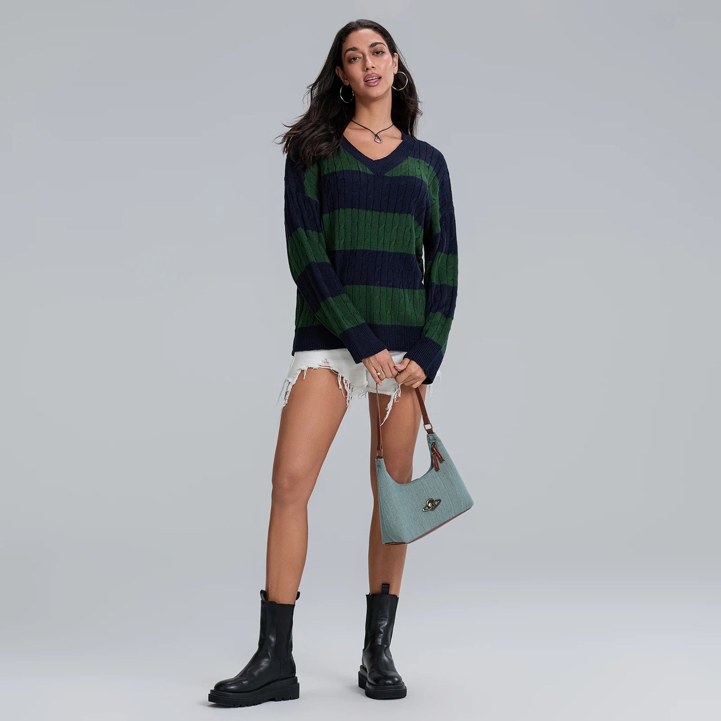 Oversized Crew Neck Pullover Sweater