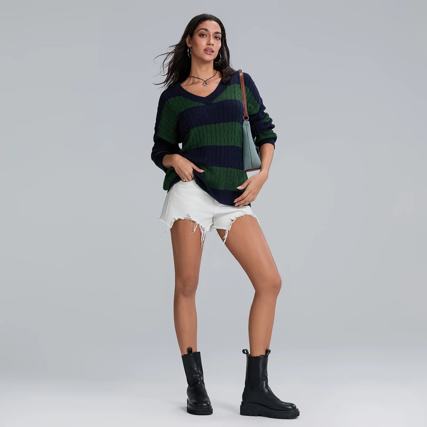 Oversized Crew Neck Pullover Sweater