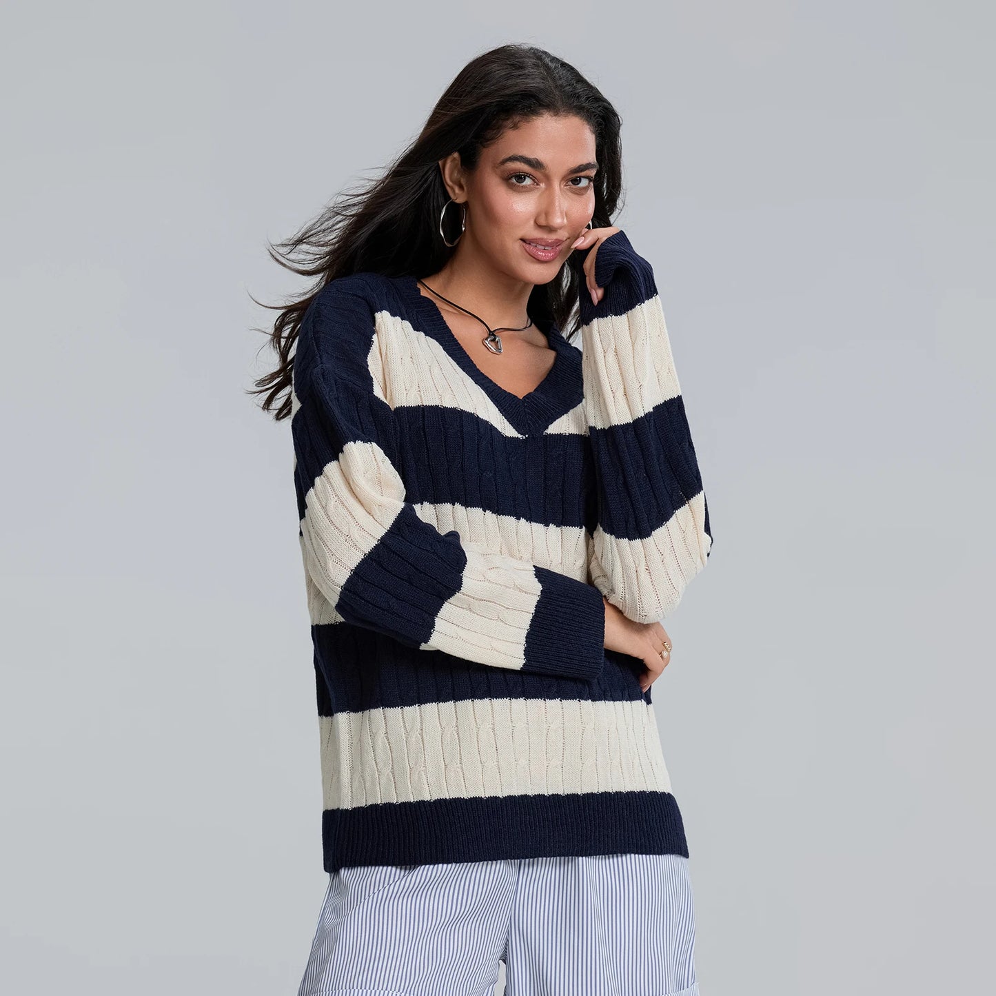 Oversized Crew Neck Pullover Sweater