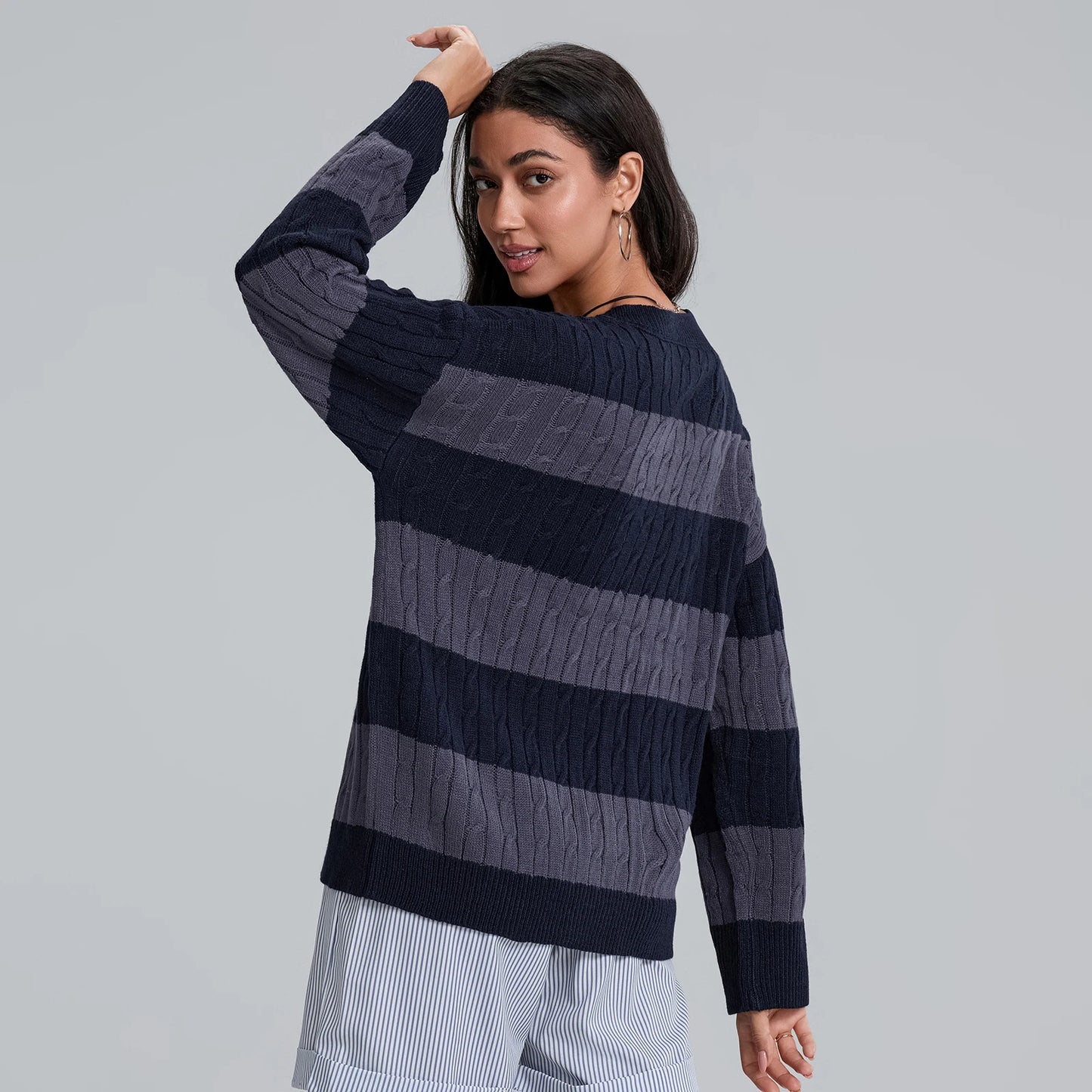 Oversized Crew Neck Pullover Sweater