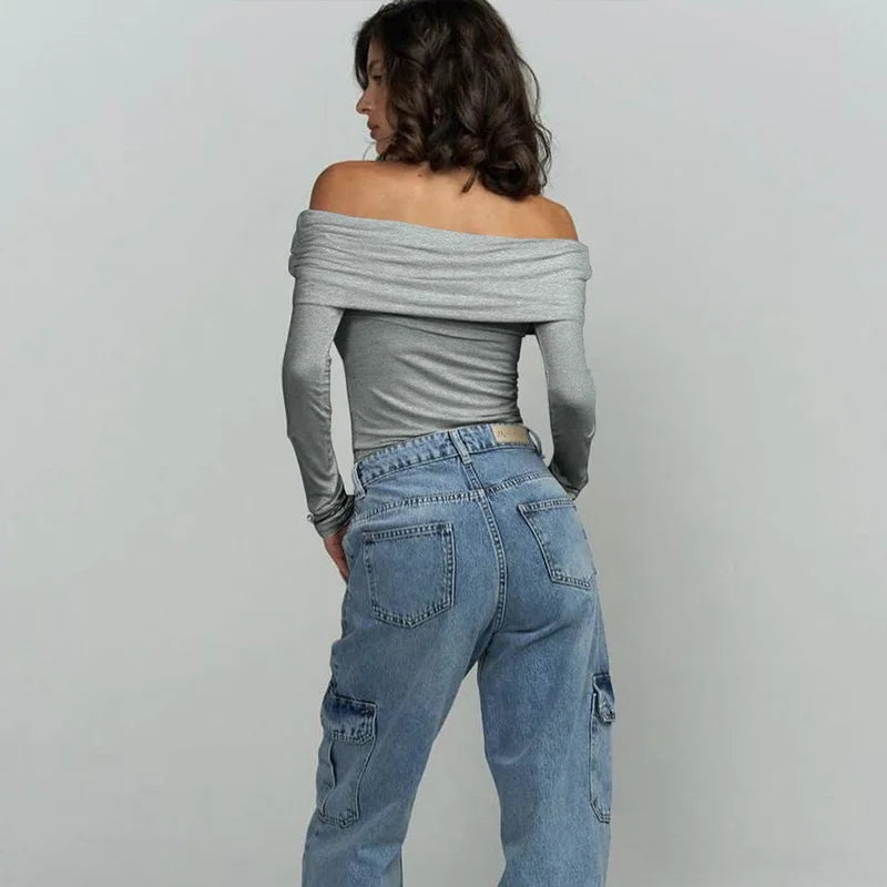 Snug Loose Off Shoulder Sweater