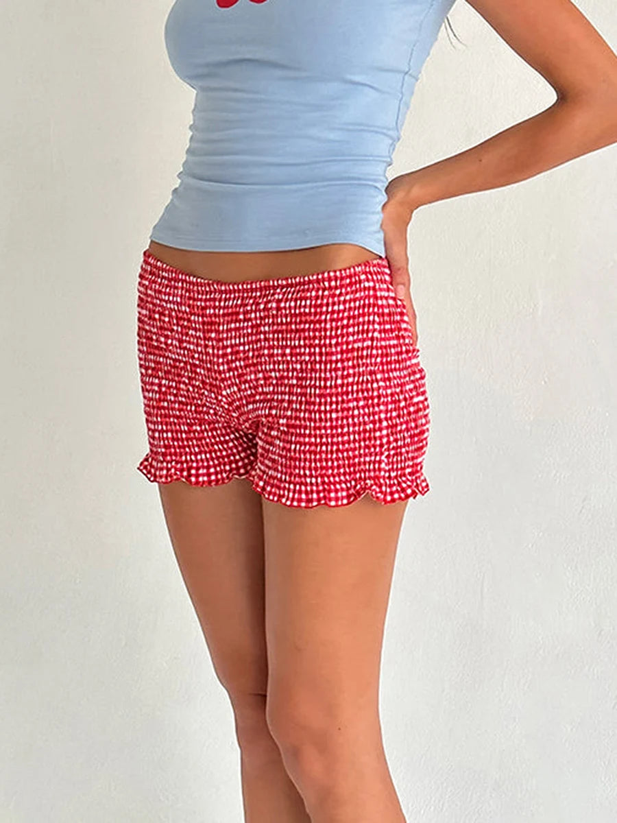 Colored Shirred Bloomer Shorts