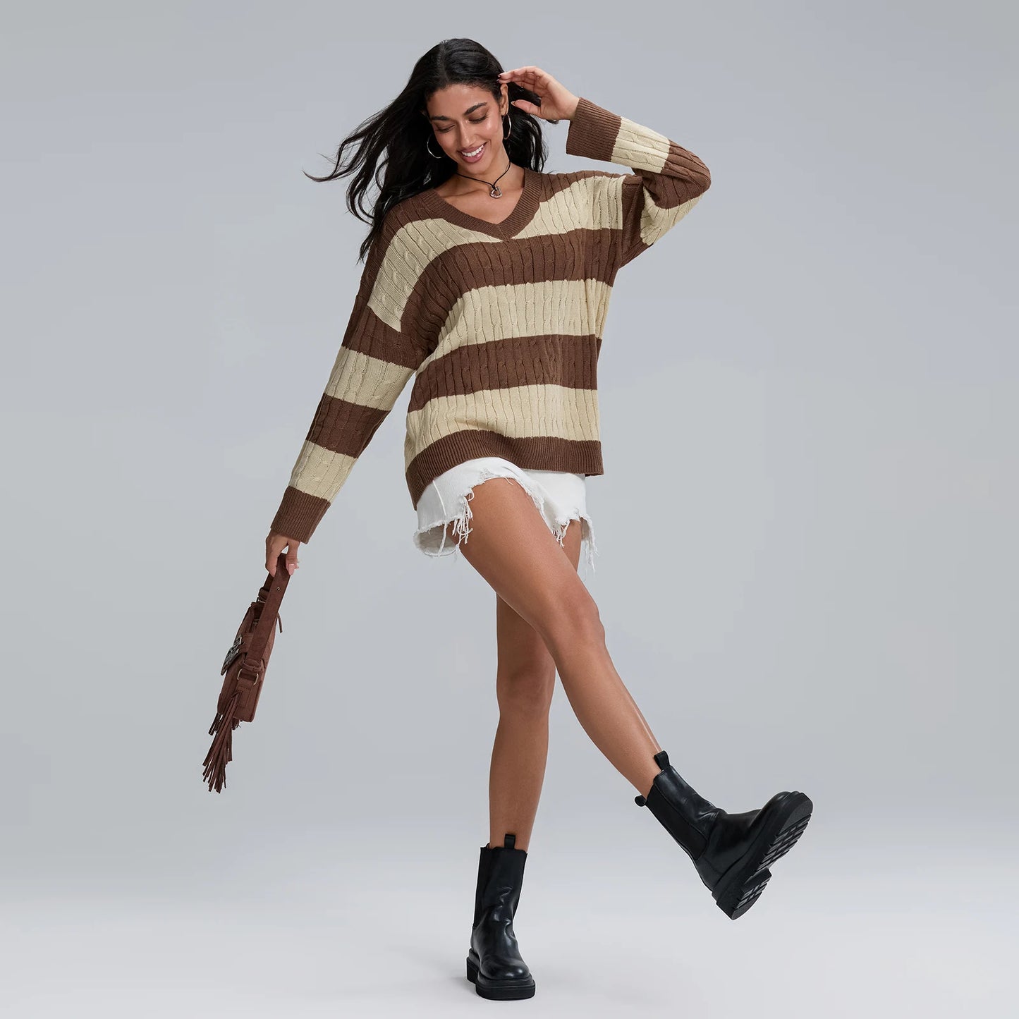 Oversized Crew Neck Pullover Sweater