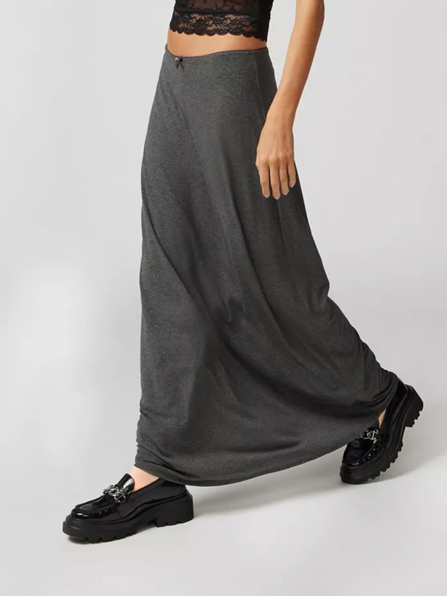Versatile Elastic Waist Loose Skirt