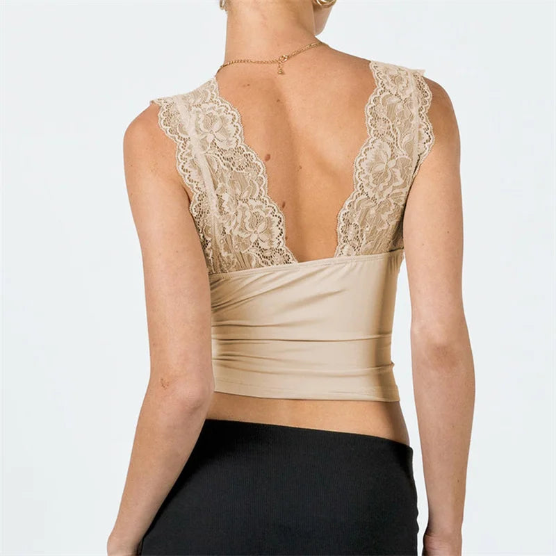 Slinky V-Neck Sleeveless Top