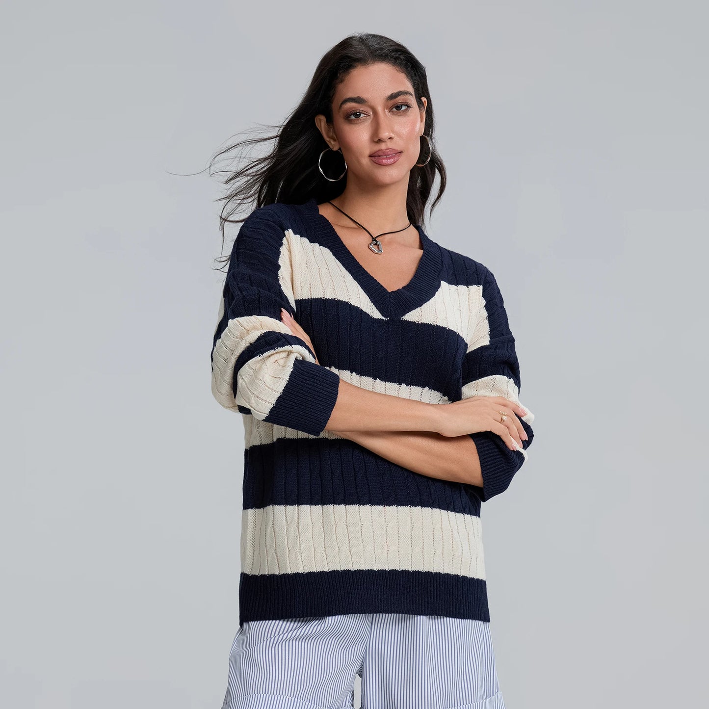Oversized Crew Neck Pullover Sweater