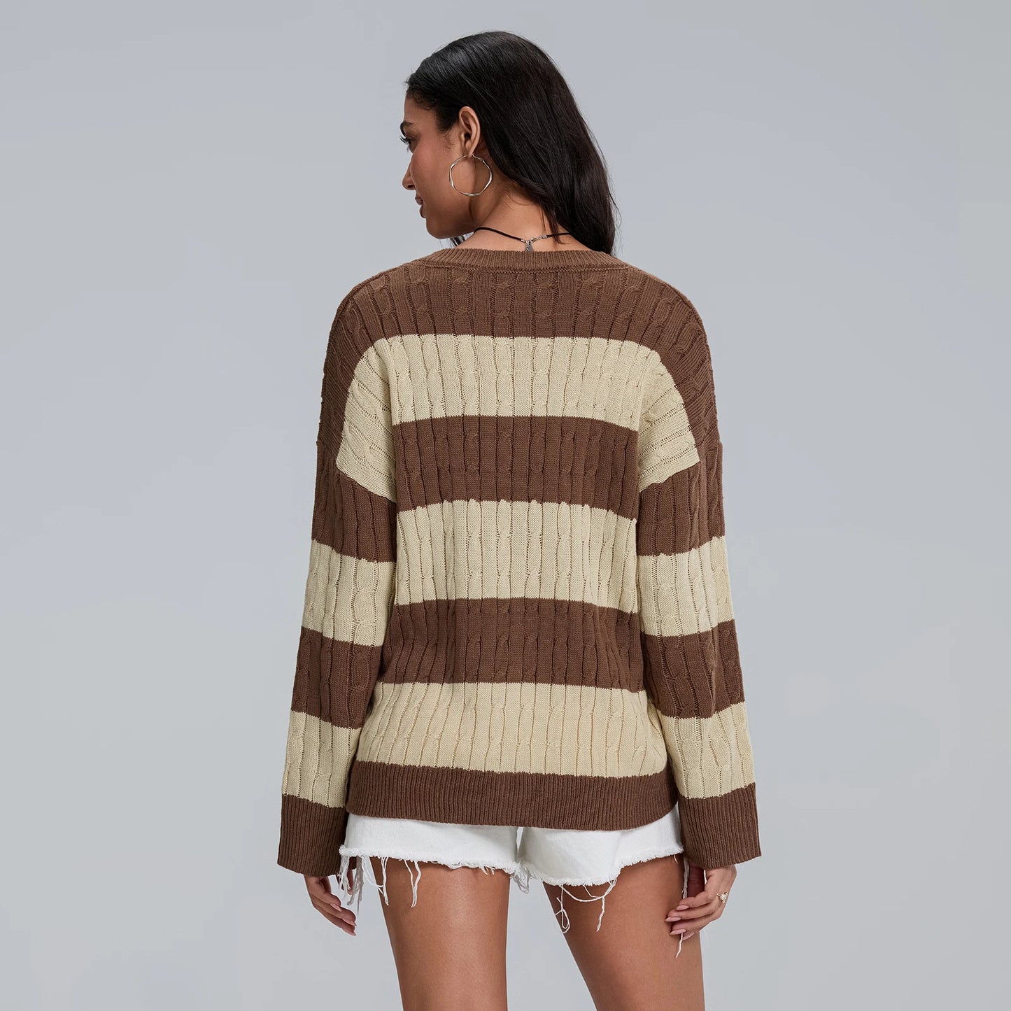 Oversized Crew Neck Pullover Sweater