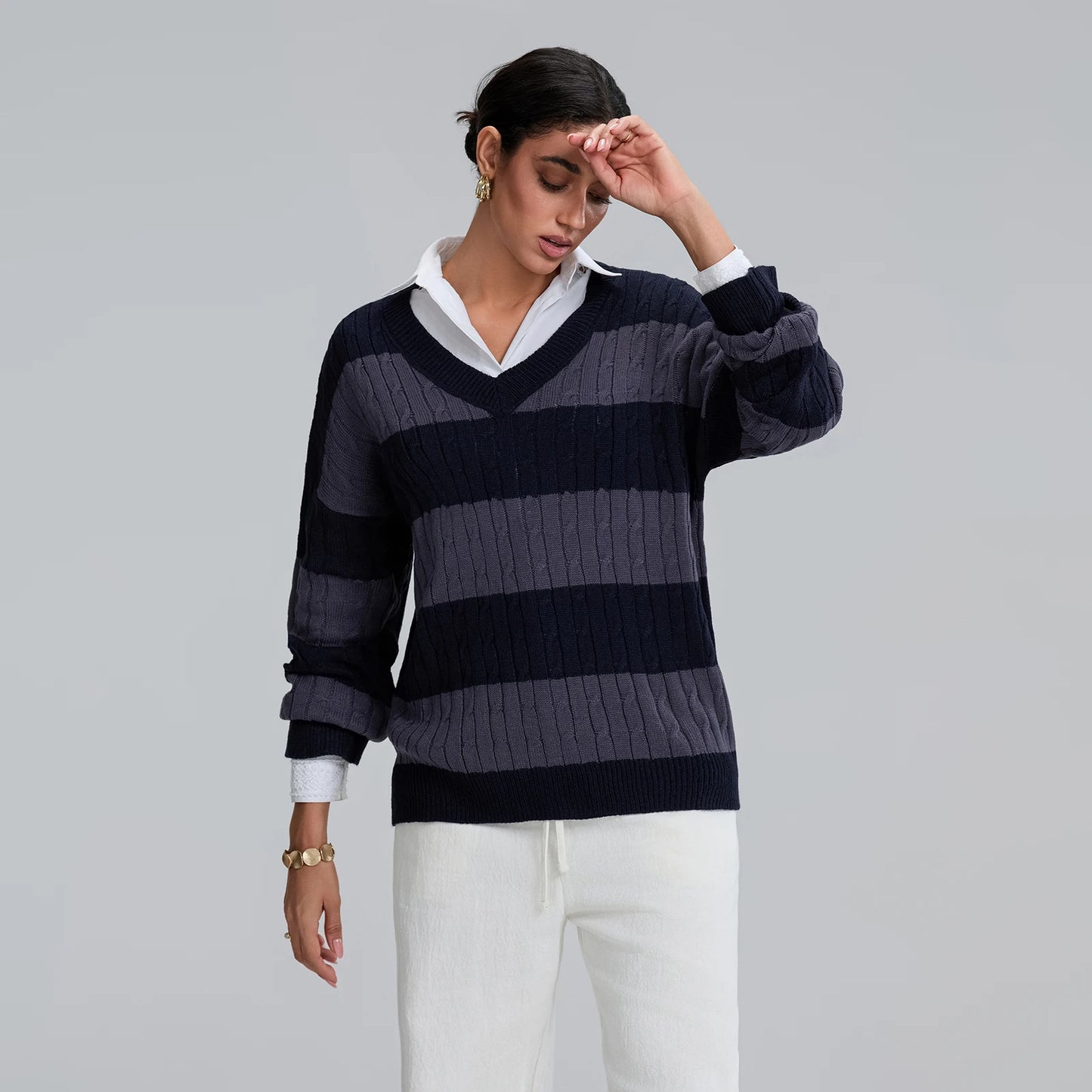 Oversized Crew Neck Pullover Sweater