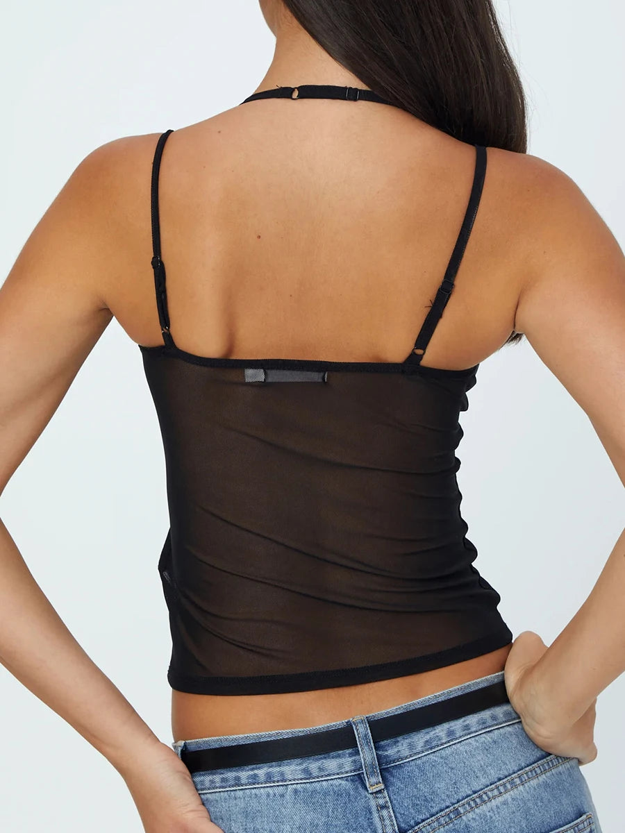 Vanessa Mesh Halter Top