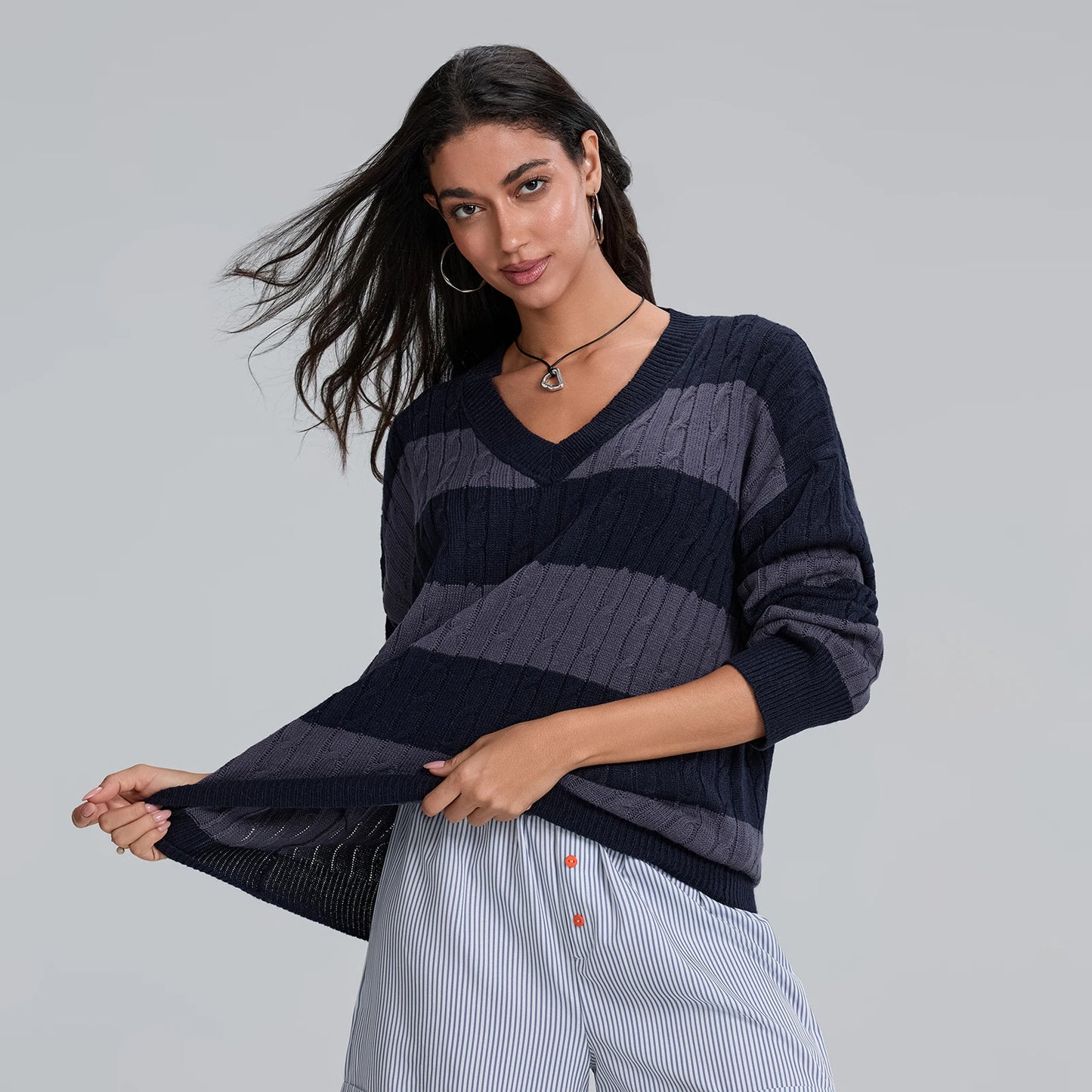 Oversized Crew Neck Pullover Sweater