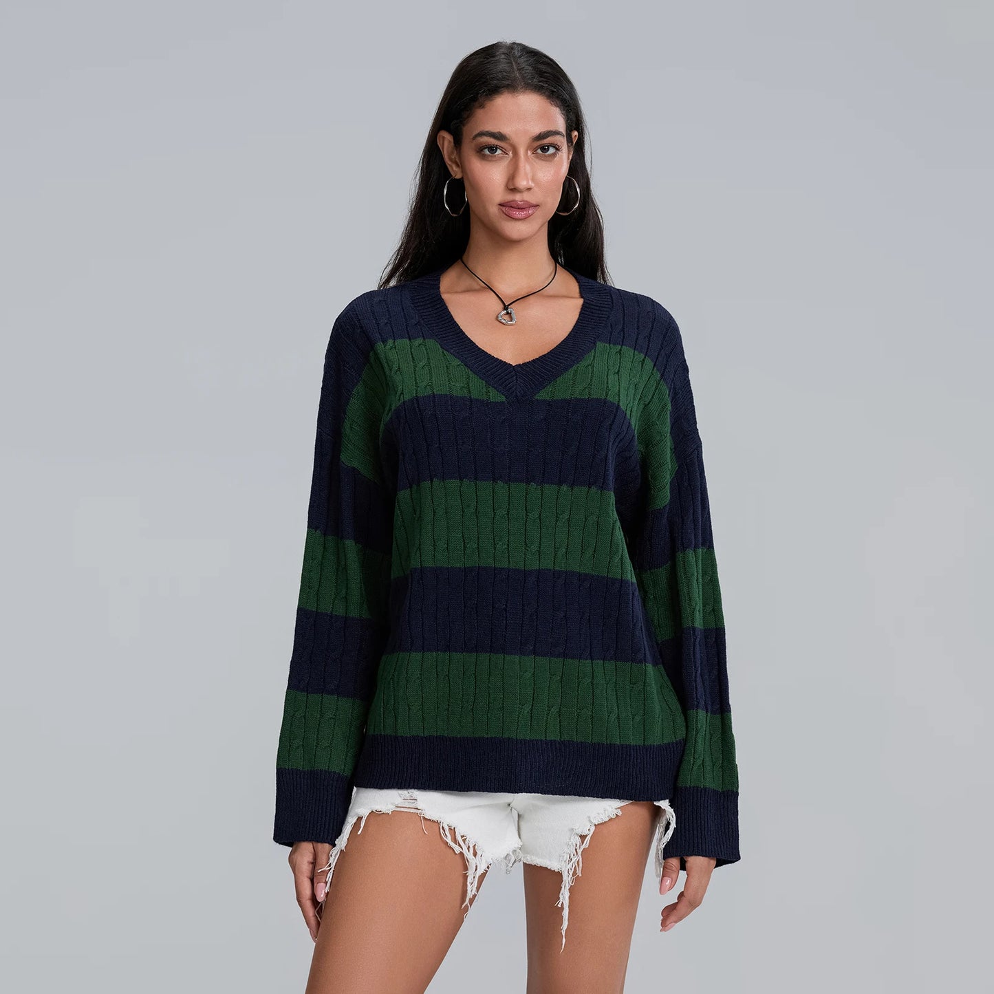 Oversized Crew Neck Pullover Sweater