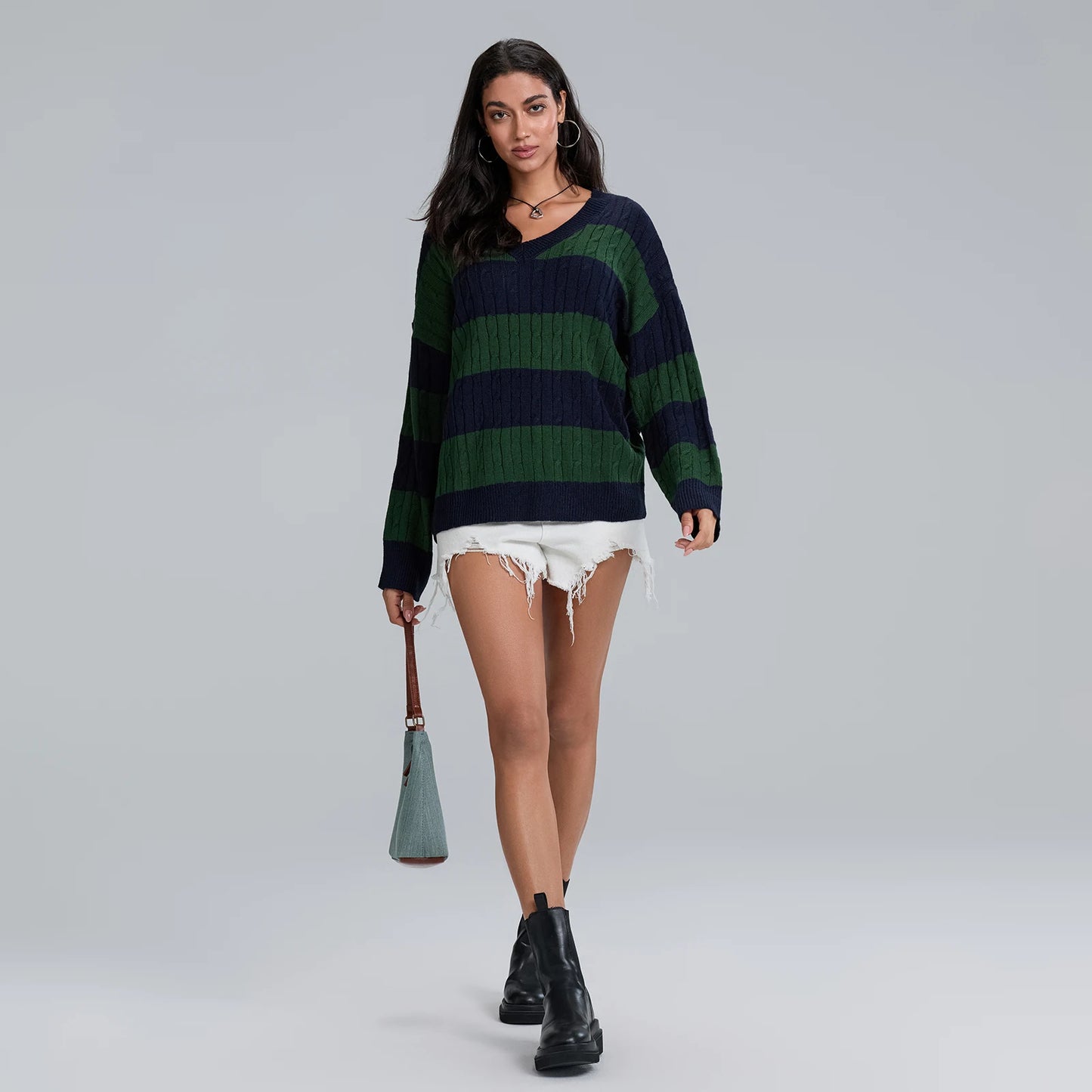 Oversized Crew Neck Pullover Sweater