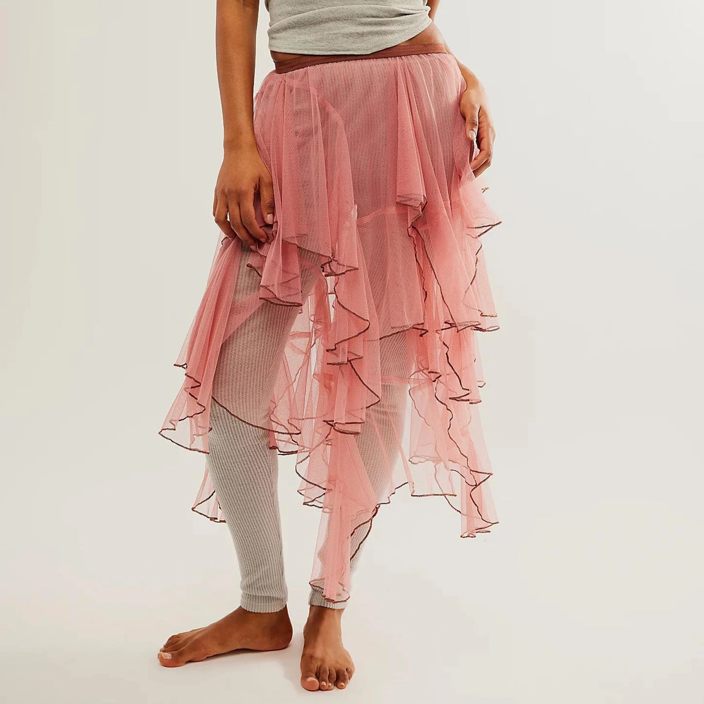 Chelsea Ruffled Elastic Waist Skirt