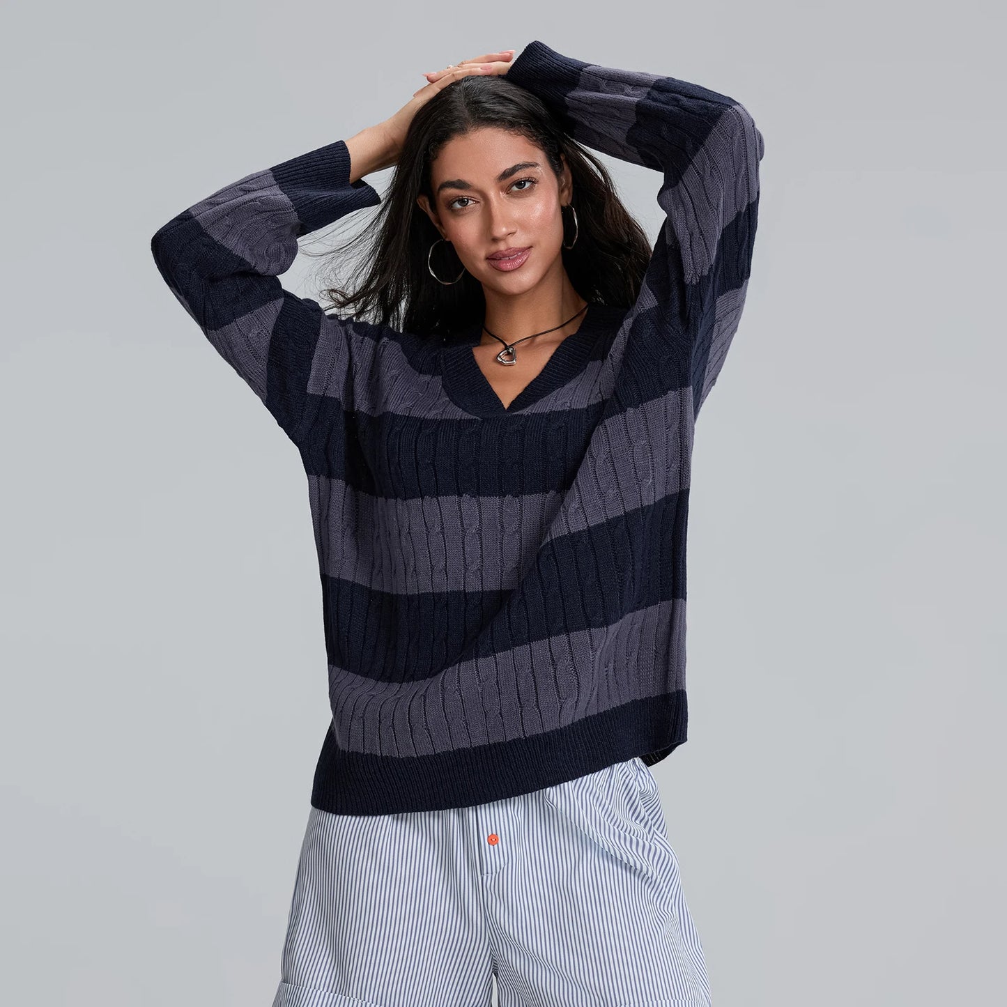 Oversized Crew Neck Pullover Sweater