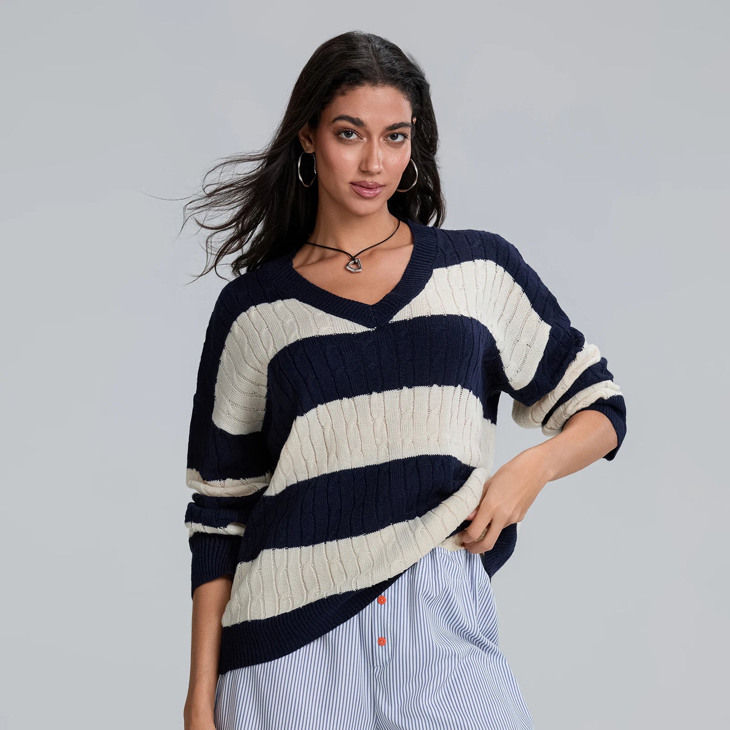 Oversized Crew Neck Pullover Sweater