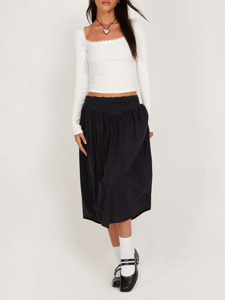 Chelsea Long Sleeve Square Neck Top