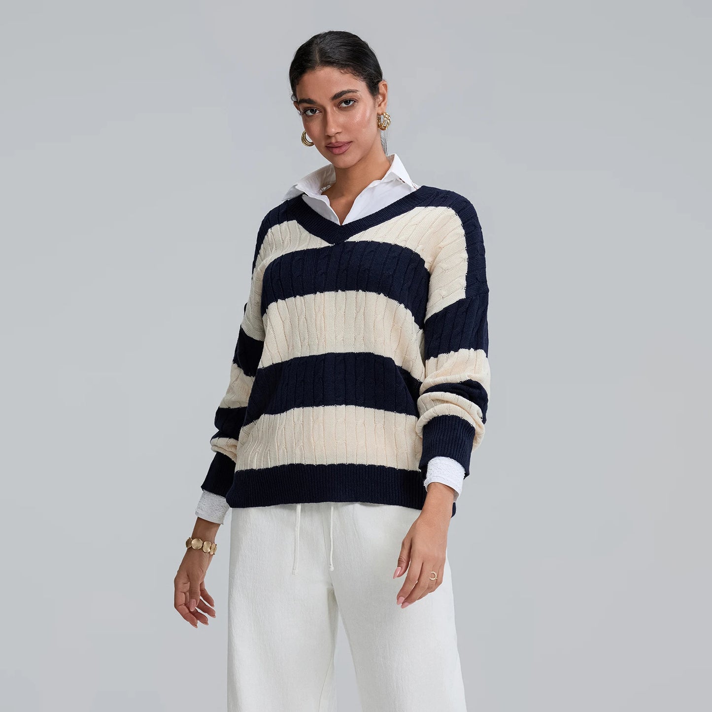 Oversized Crew Neck Pullover Sweater