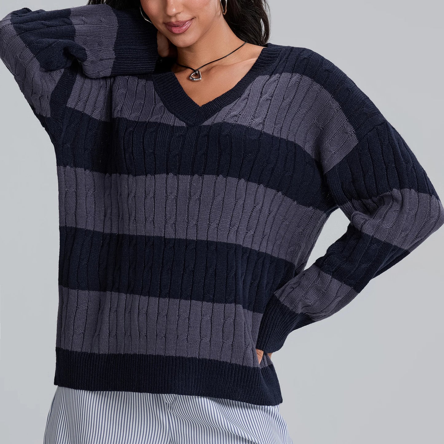 Oversized Crew Neck Pullover Sweater