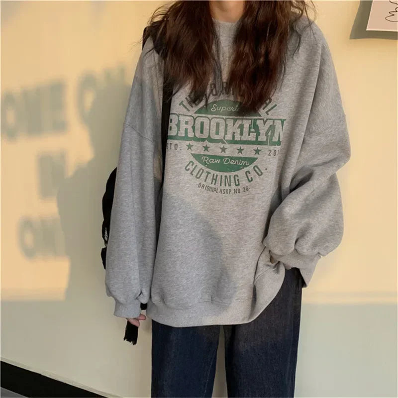 Letter Printed Pullovers
