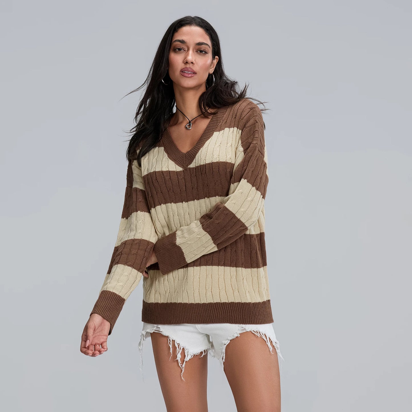Oversized Crew Neck Pullover Sweater