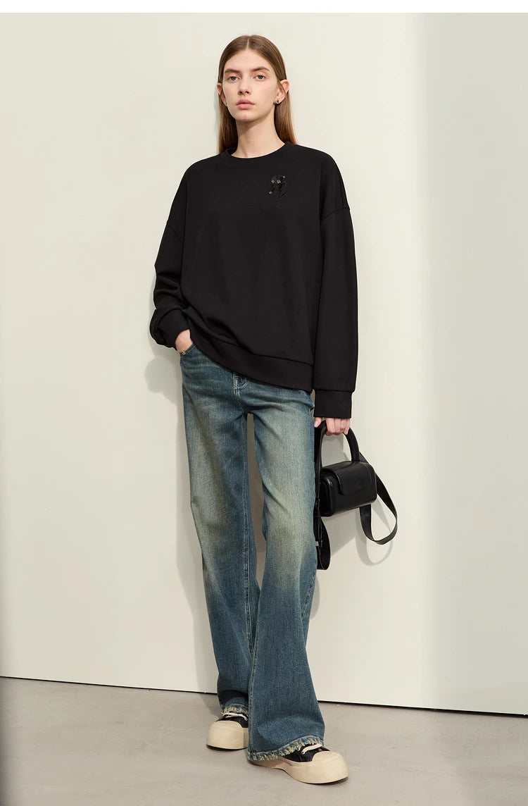 Light Washed Slouchy Straight Jean