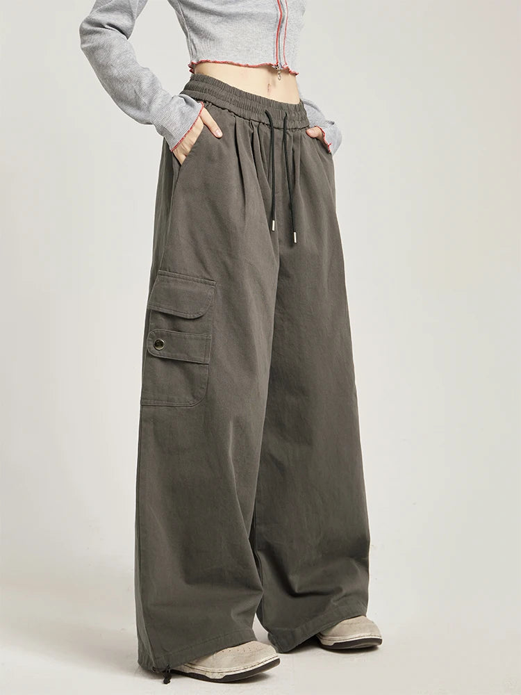 High Waisted Plicated Multiple Pockets pant