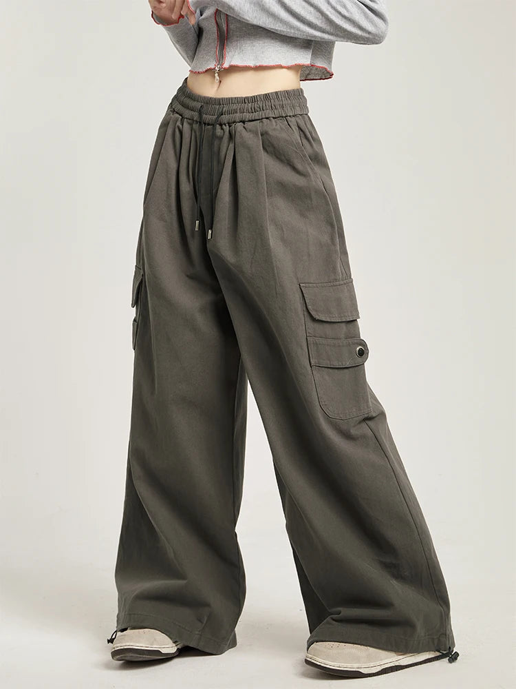 High Waisted Plicated Multiple Pockets pant