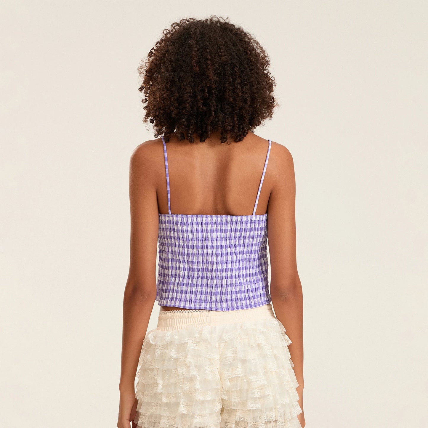 Spaghetti Strap Plaid Camisole