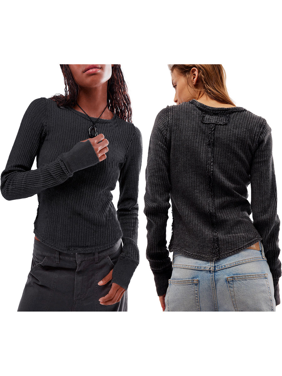 Long Sleeve Knit One Neck top