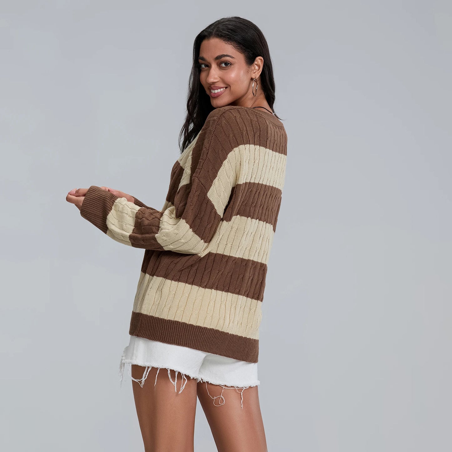 Oversized Crew Neck Pullover Sweater