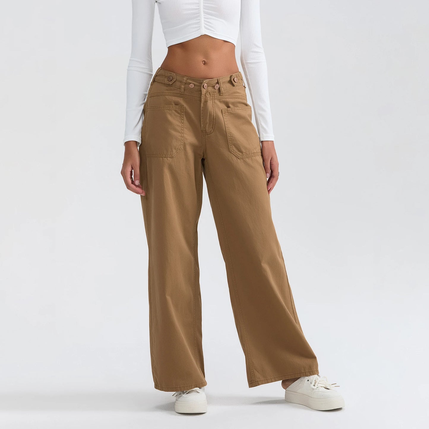 High Waist Wide Leg Denim Pants