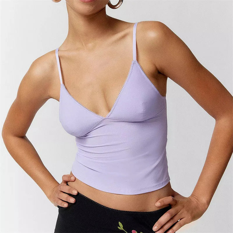 Vibrant Deep V-Neck Camisole