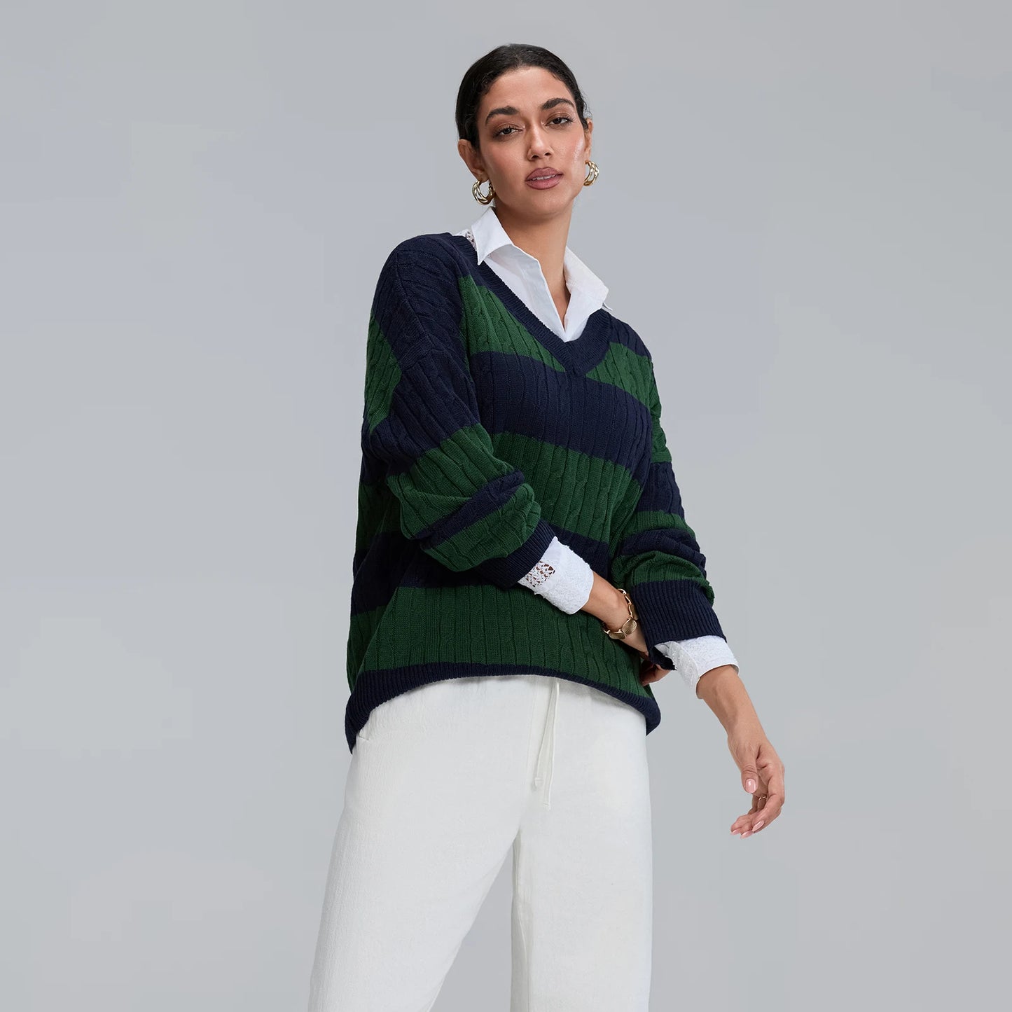 Oversized Crew Neck Pullover Sweater