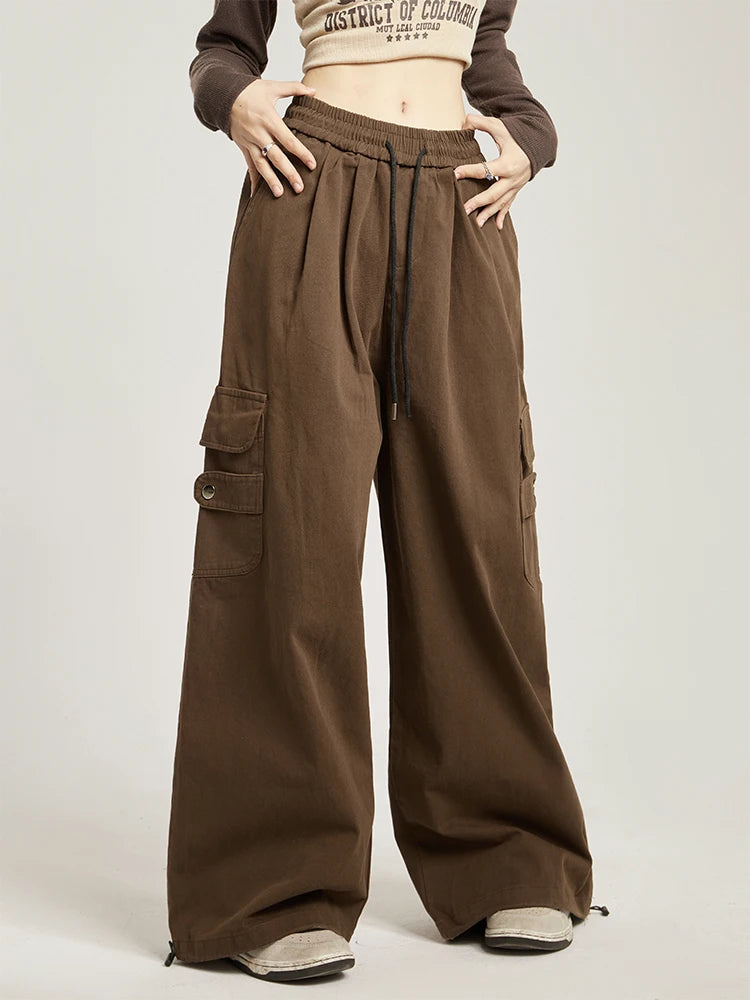 High Waisted Plicated Multiple Pockets pant