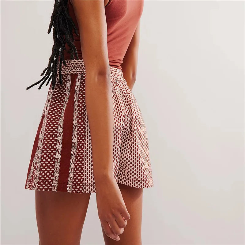 Vacation Beach High Waist Short