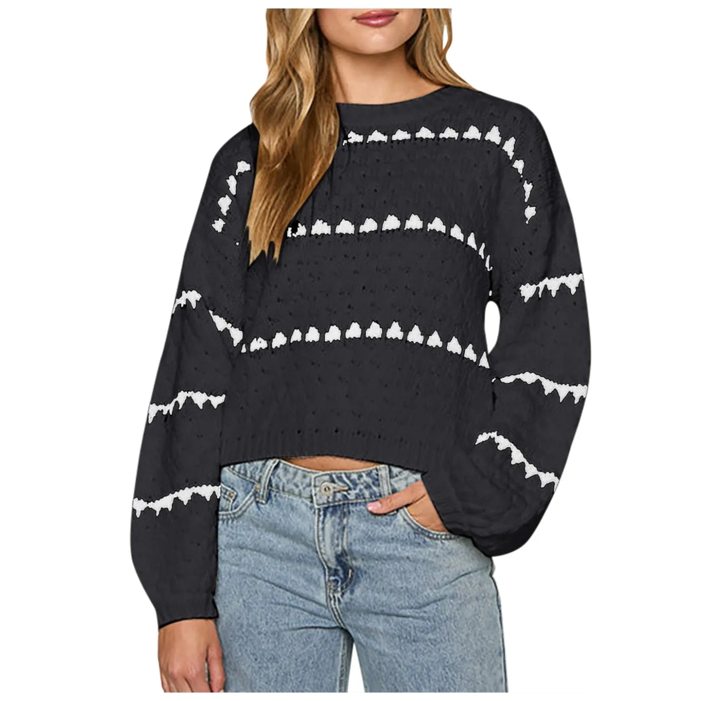 Lady Crew Neck Pullover Sweater