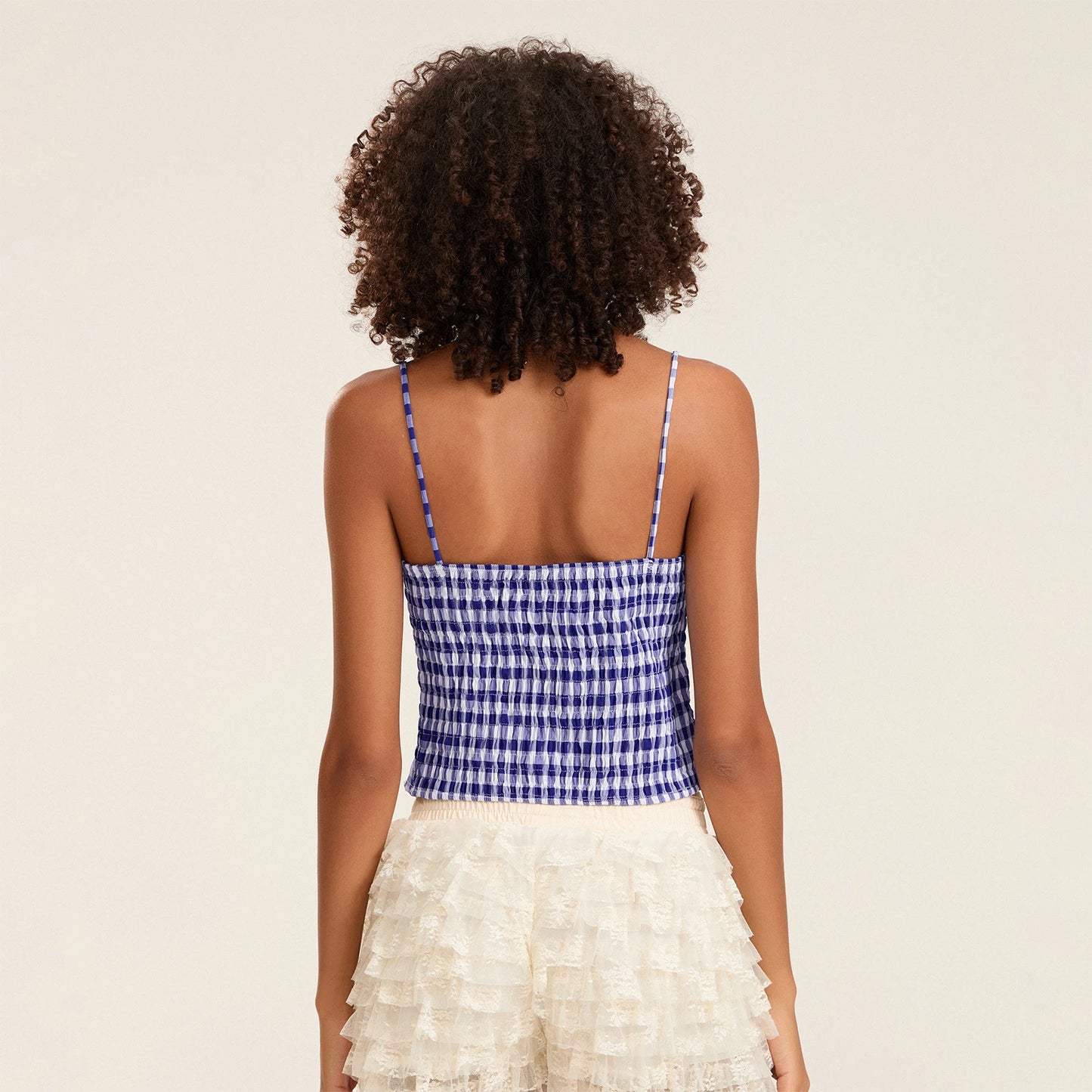 Spaghetti Strap Plaid Camisole