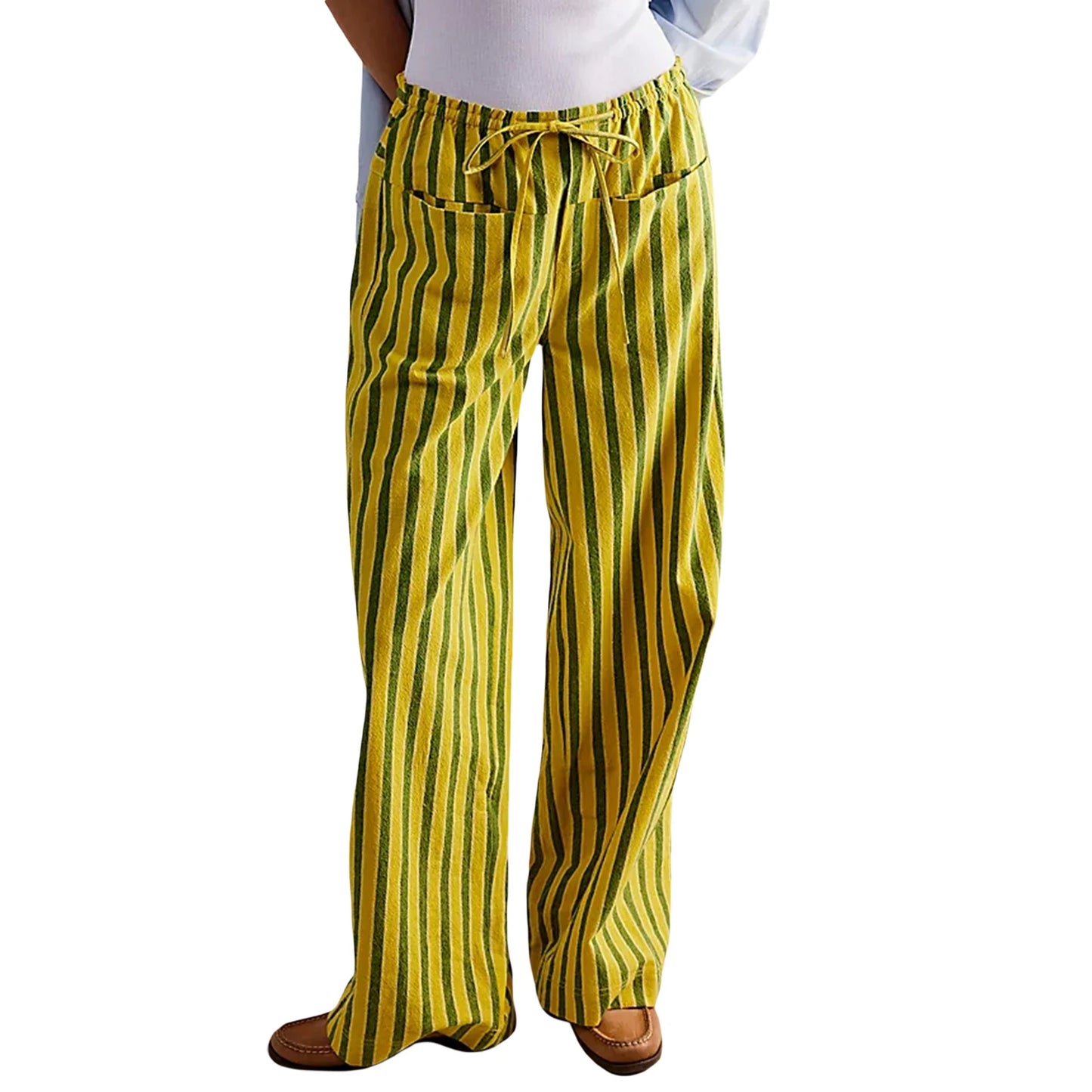 Women’s Baggy Striped Wide Leg Pants