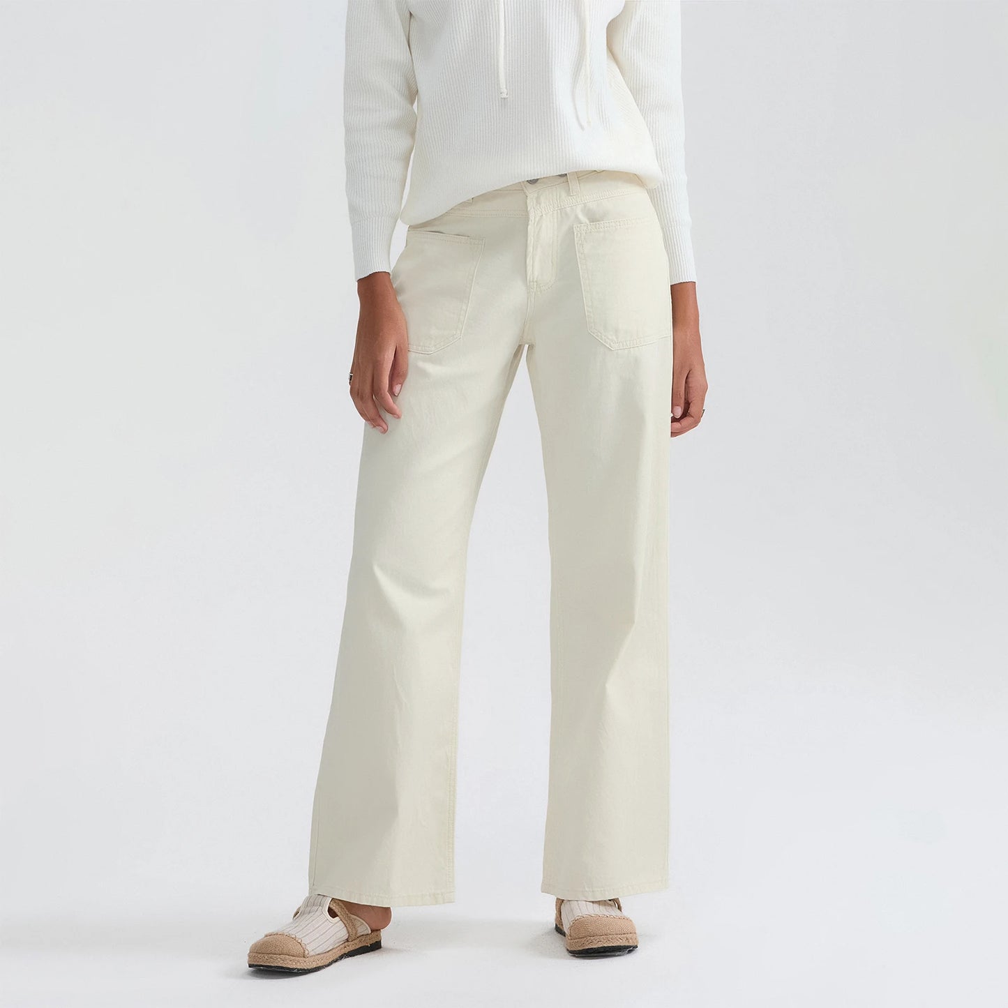 High Waist Wide Leg Denim Pants