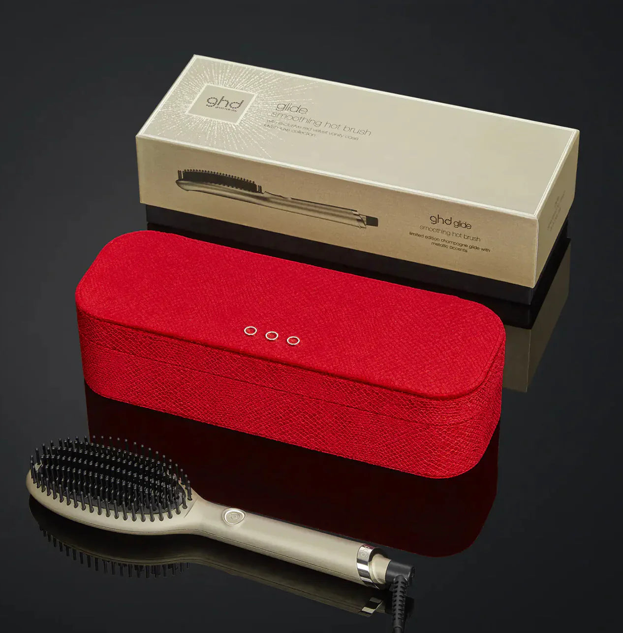 GHD GLIDE HOT BRUSH IN CHAMPAGNE GOLD