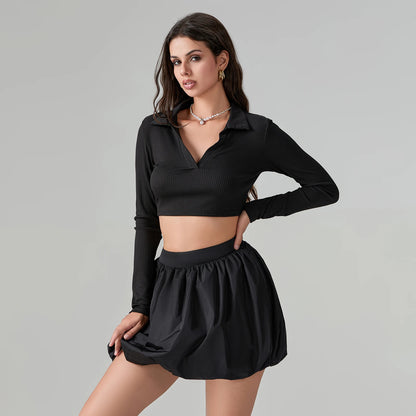 Bubbly Poplin Mini Skirt
