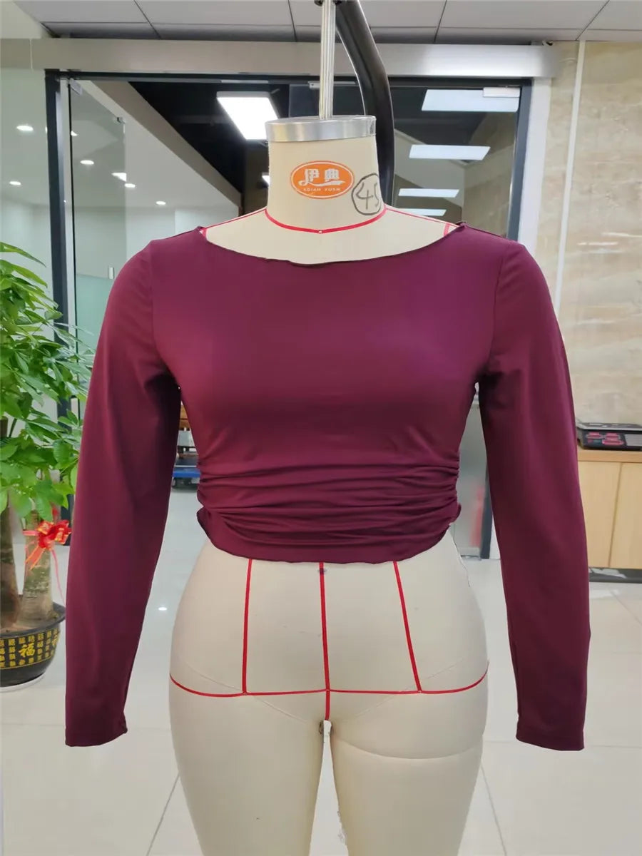Long Sleeve Basic Tee Top