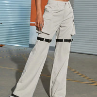 Pocket Belted Cargo Trousers