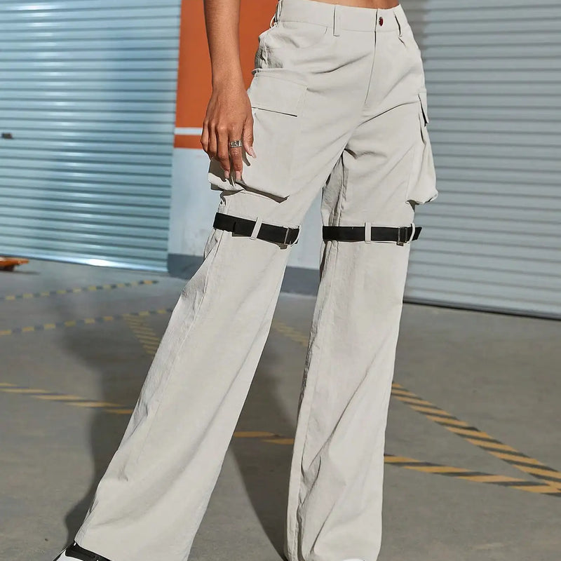Pocket Belted Cargo Trousers