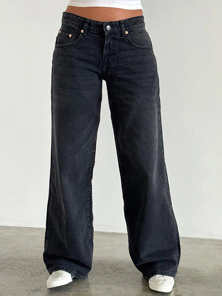 Low Waisted Multiple Pockets Pants