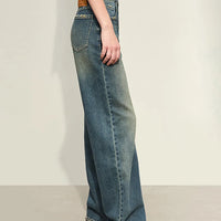 Light Washed Slouchy Straight Jean