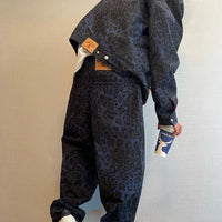 Blue Leopard Jeans