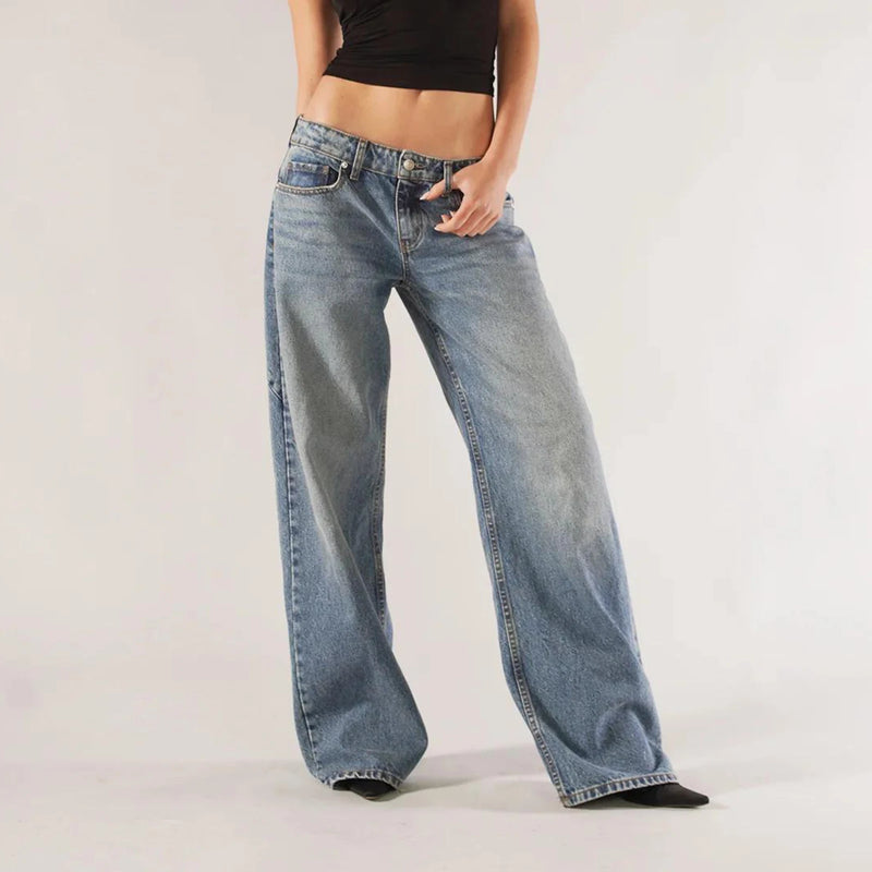 Gaono Retro Wide-Leg Denim
