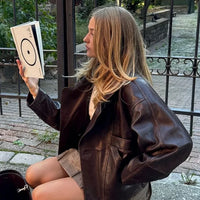 Vintage Oversized Leather Jacket