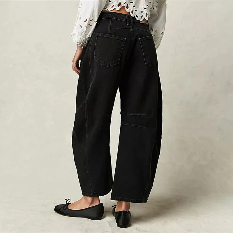 Eva Mid Rise Barrel Jean